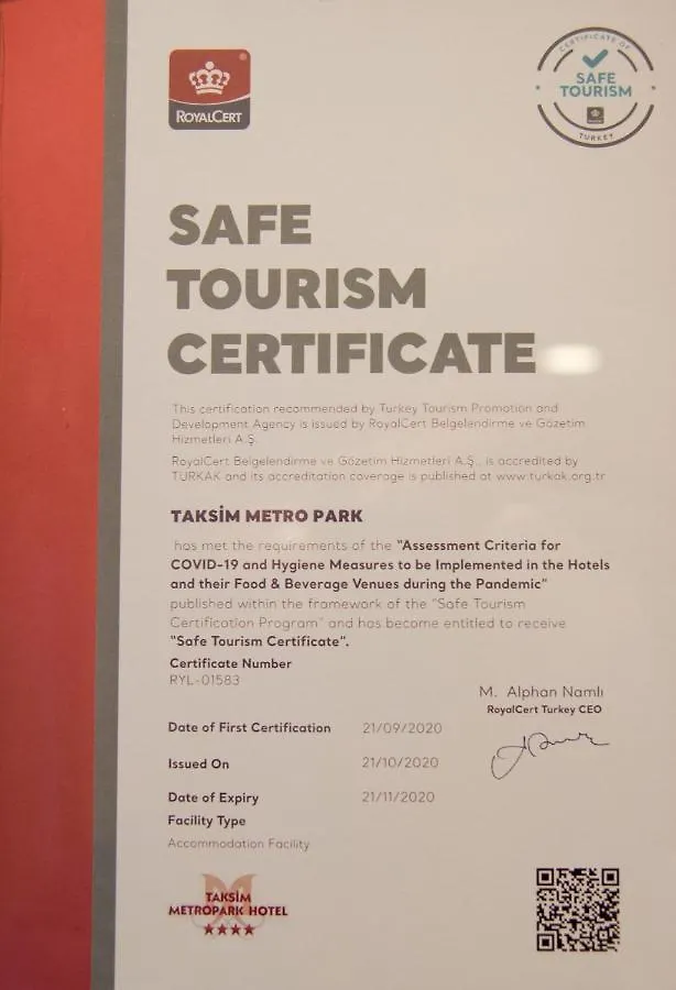 Taksim Metropark Hotel Isztambul